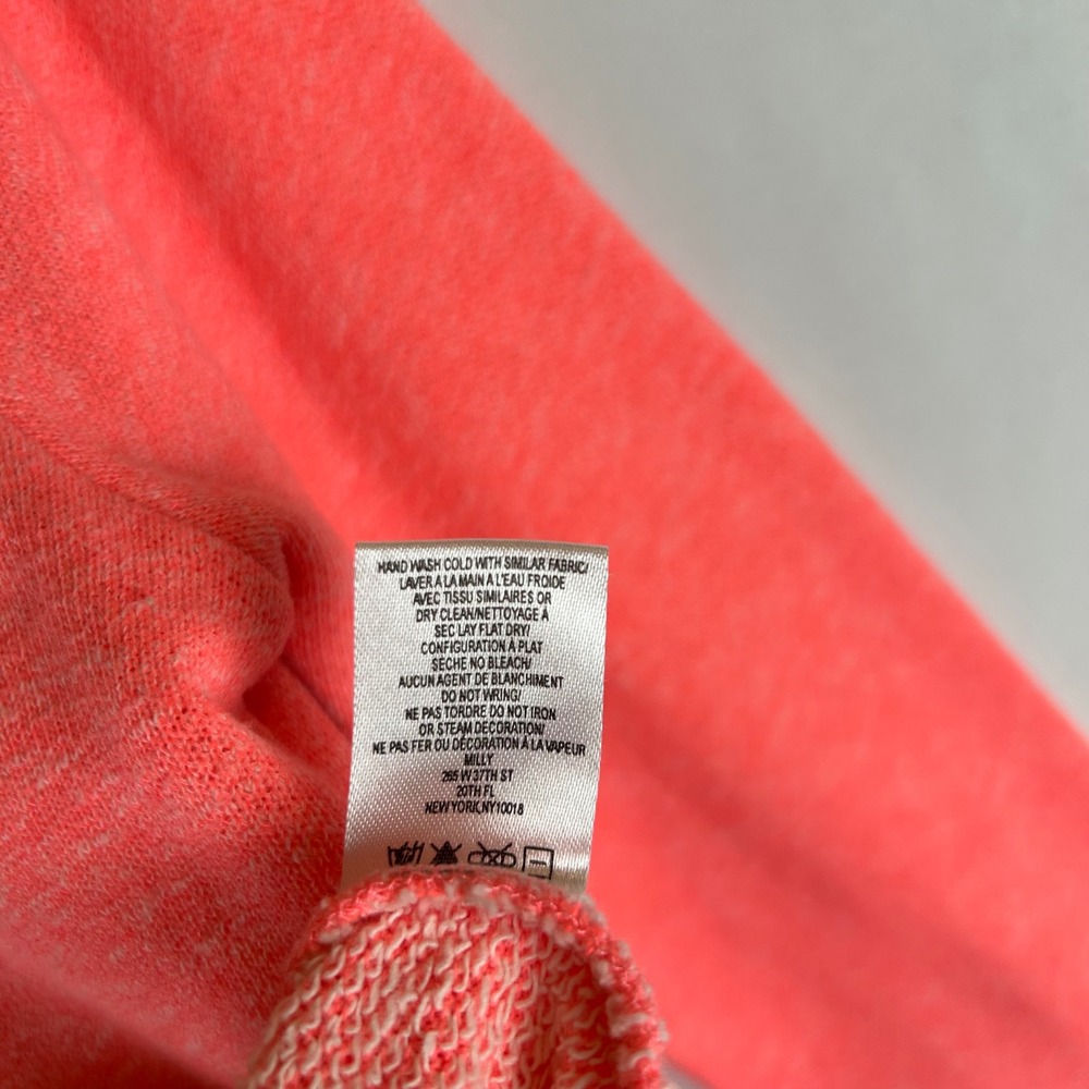 Milly Womens Neon Pink Influencer Pearl Embellished French Terry Sweatshirt S - Picture 5 of 9